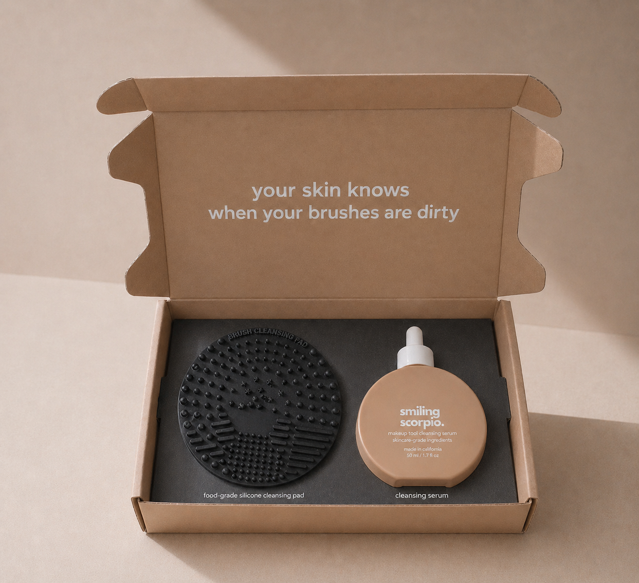 Skincare-Grade Makeup Brush Cleansing Serum Smiling Scorpio