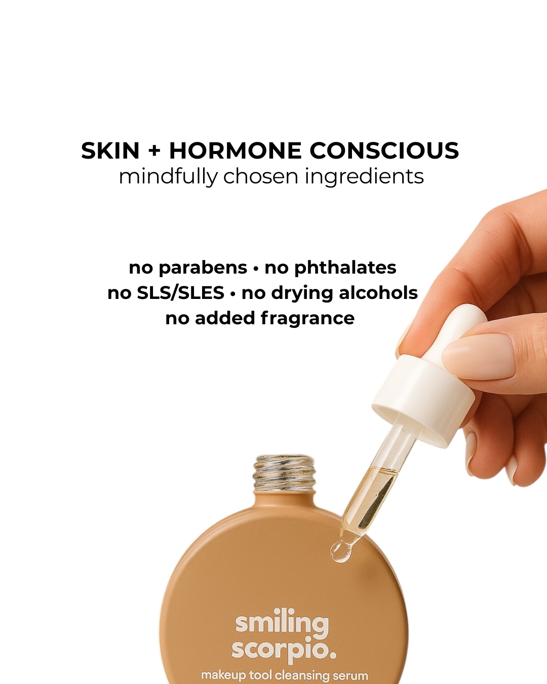 Smiling Scorpio Makeup Brush Cleansing Serum Set (50ml/1.7oz + cleansing pad)