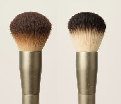 before and after dirty and clean brush after cleanse and conditioning