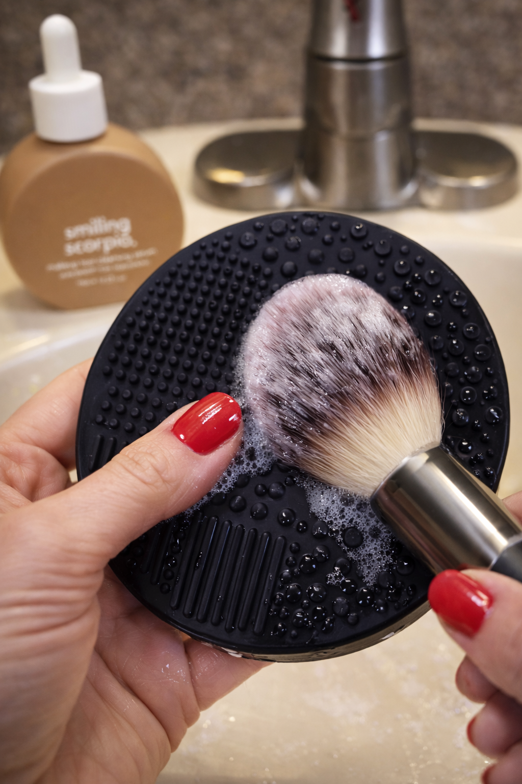 white towel test cleaning brush before and after video 