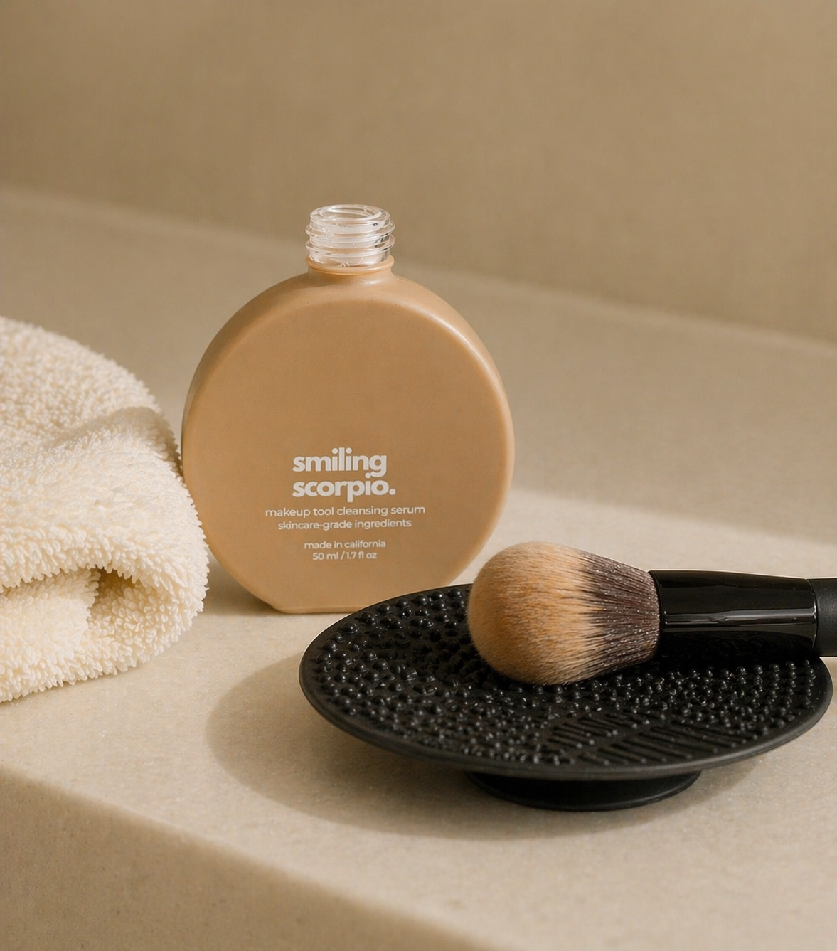 Skincare-Grade Makeup Brush Cleansing Serum Smiling Scorpio