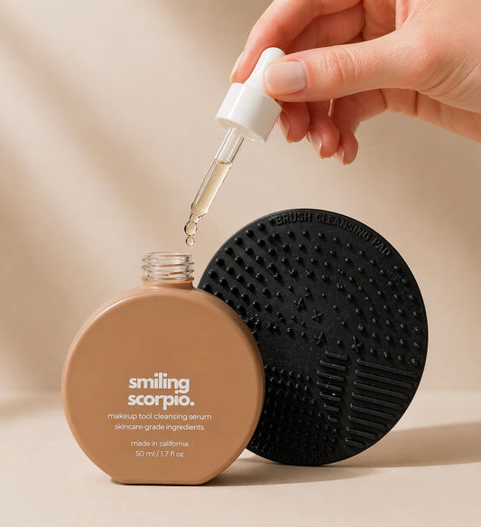 Smiling Scorpio Makeup Brush Cleaner Skincare-Grade Cleansing Serum Set